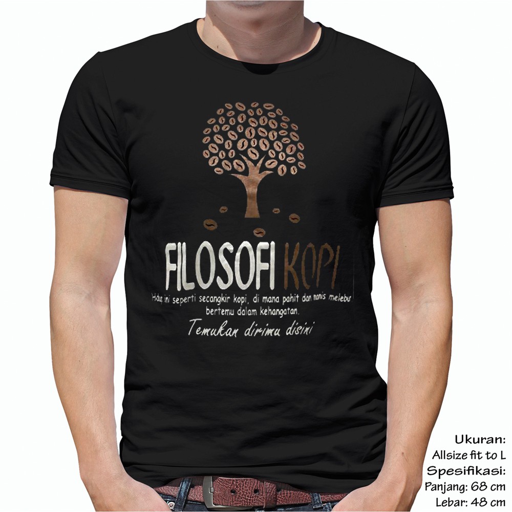  Kaos  Baju  FILOSOFI KOPI Pakaian Pria  Shopee  Indonesia
