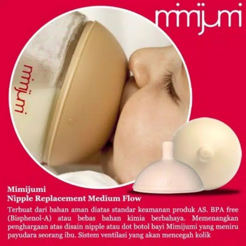 Mimijumi Replacement Nipple Flow 6-18 Months