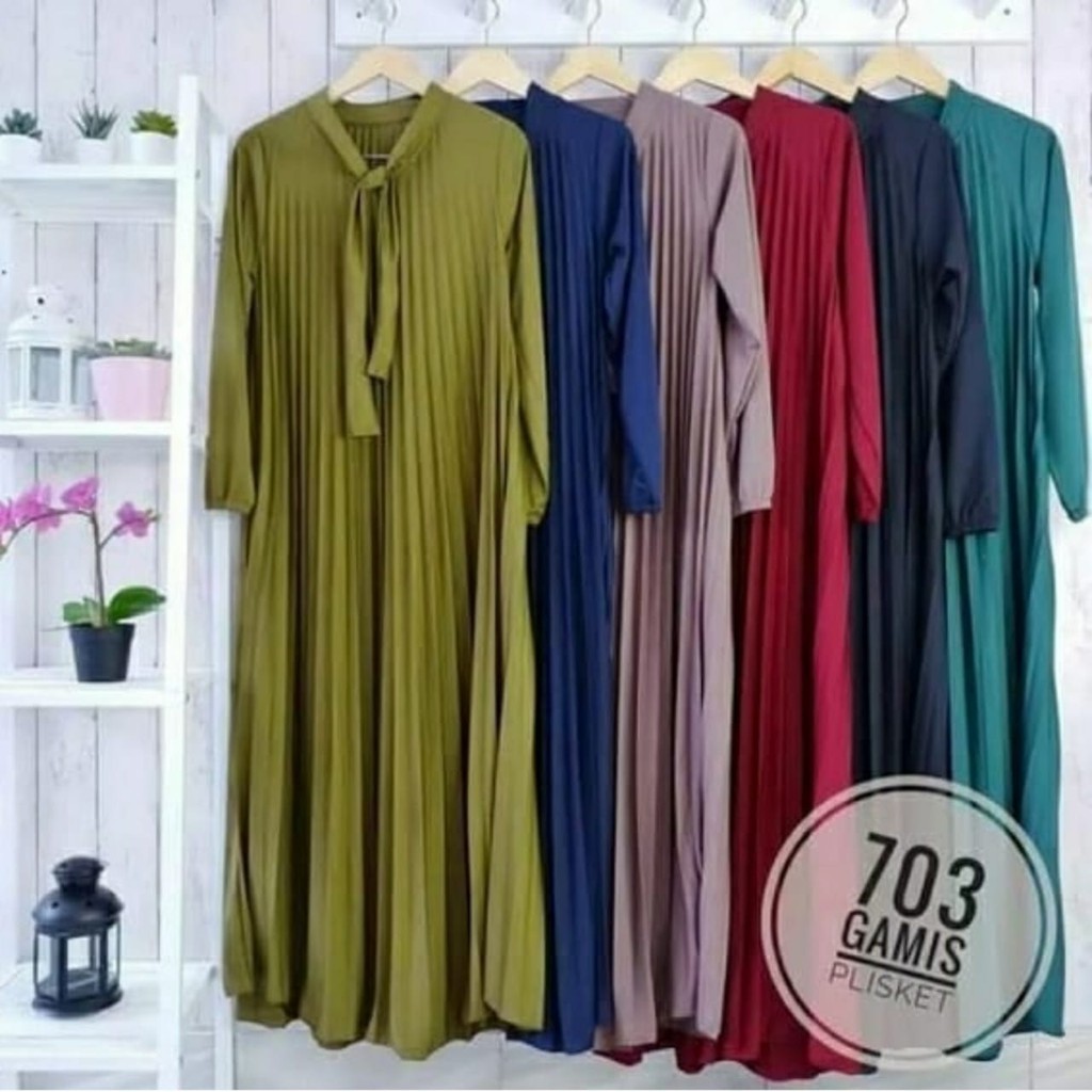 Gamis Plisket terlaris best seller