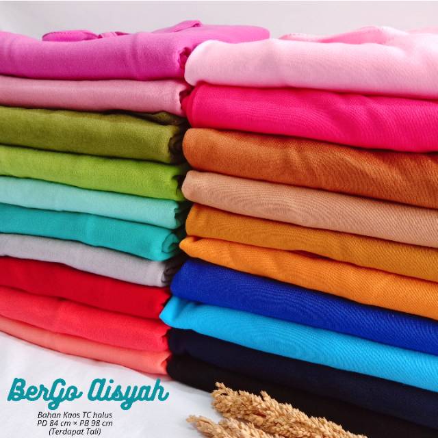 HIJAB SYARI DEWASA CANTIK - BERGO AISYAH TALI - BAHAN KAOS TC HALUS - MURAH !!! BISA COD