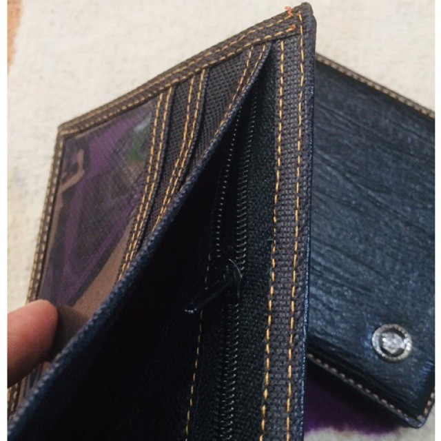 dompet lipat pria bahan kulit sintetis lokal urat bona #dompet #dompetpria #dompetlipat #dompetcowok