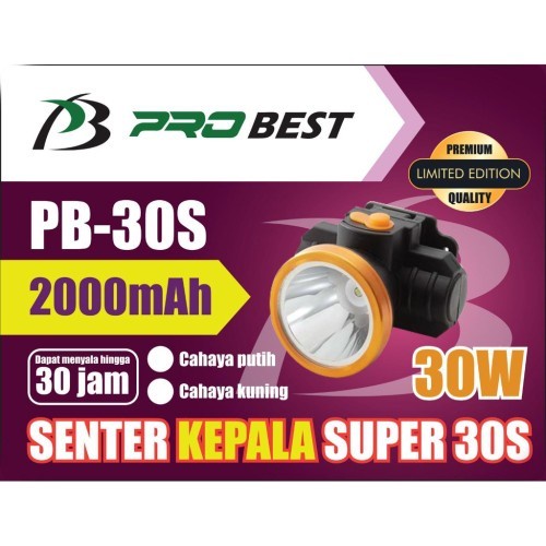 Barangunik2021-Senter Kepala Probest 30 Watt PB-30S - Cahayakuning