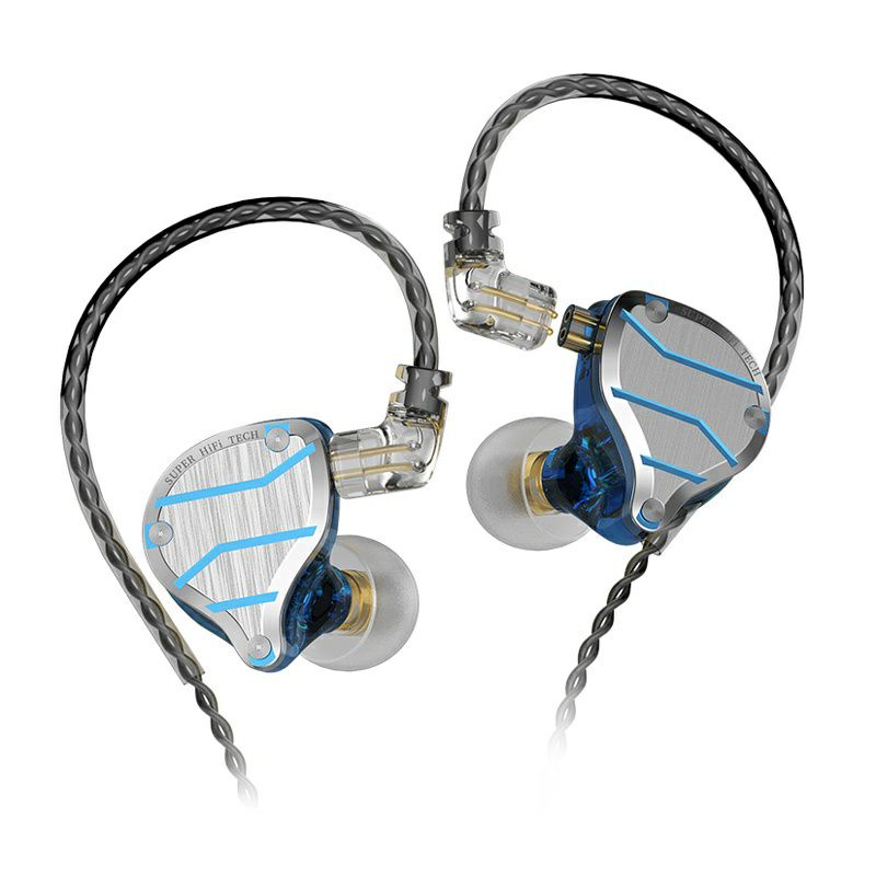 QKZ ZXN with Mic Basshead Hifi In Ear Earphone CNC High Quality Alt CCA C10 Pro C12 KZ ZS10 Pro ZSX EDX ZSN Pro-Biru