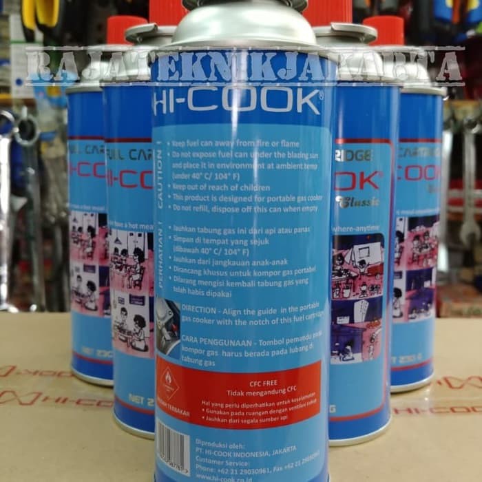 Hi Cook Gas Kaleng Cartridge 230G HiCook Las Kompor Portable Hi-Cook