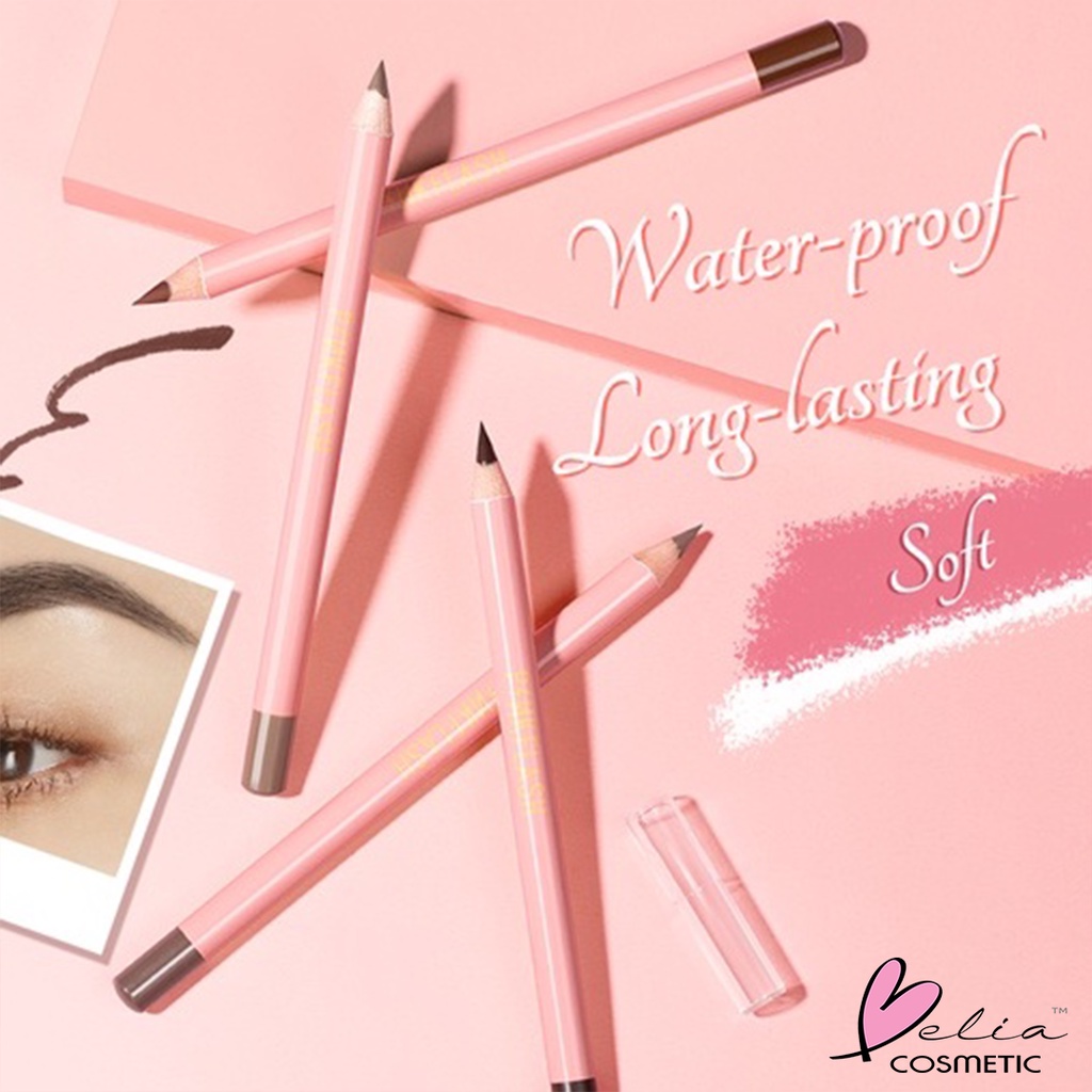 ❤ BELIA ❤ PINKFLASH Waterproof Easy Eyebrow Pencil | Pensil Alis | Pink Flash Waterproof BPOM PF-E02