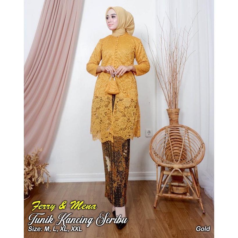 Setelan Tunik Kancing Seribu Terbaru//Set Kebaya Pesta Brokat Kekinian//Baju Kebaya Pesta Termurah//Seragam Pesta Termurah/pakaian wanita/setbajukurung/termurah/tunik brukat/tunik brokat termurah/kebaya dan rokplisket/pakaian tradisional