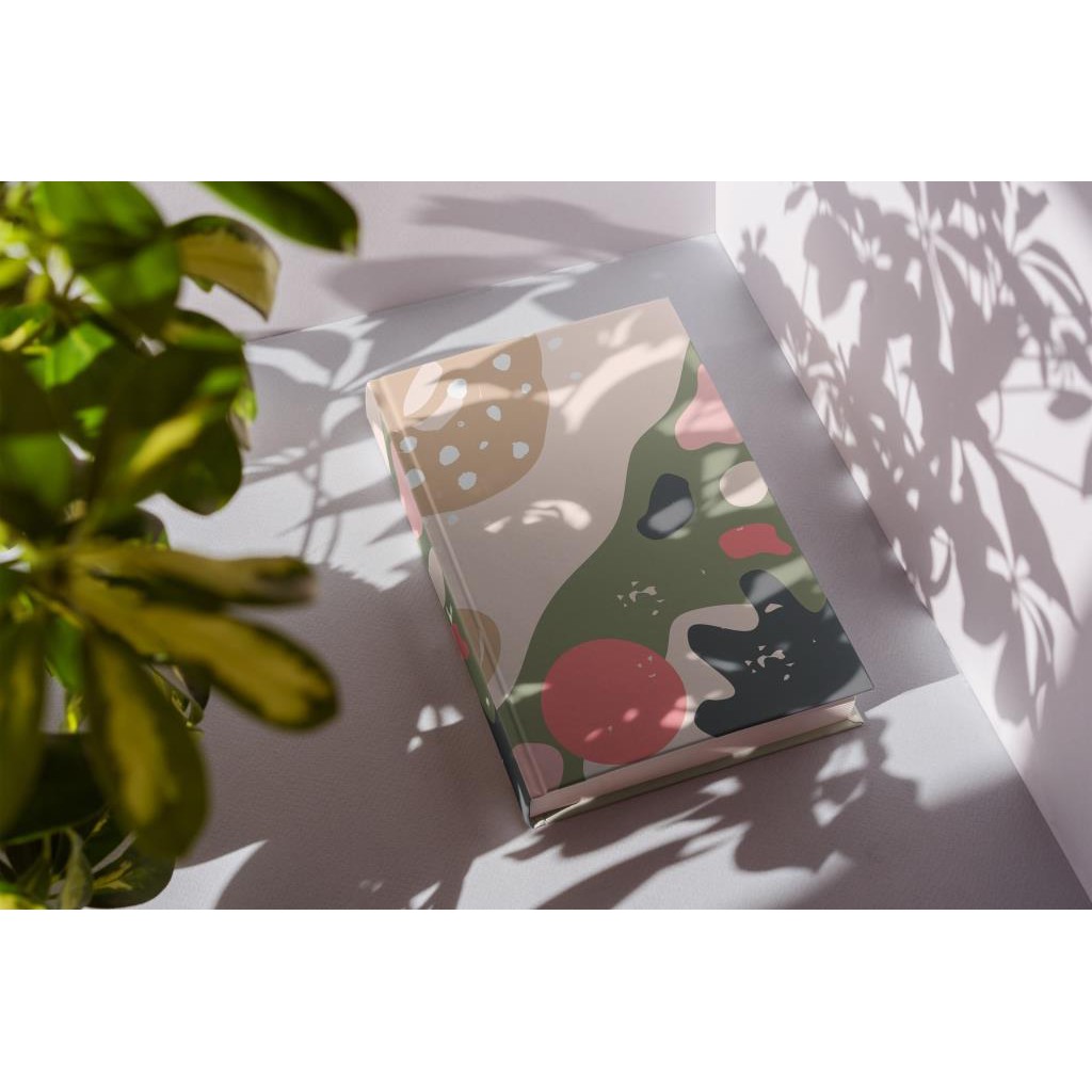 

GARANSI! BISA CUSTOM NAMA - NOTEBOOK A5 HARDCOVER ABSTRACT PINK FLOWERY COLLECTION