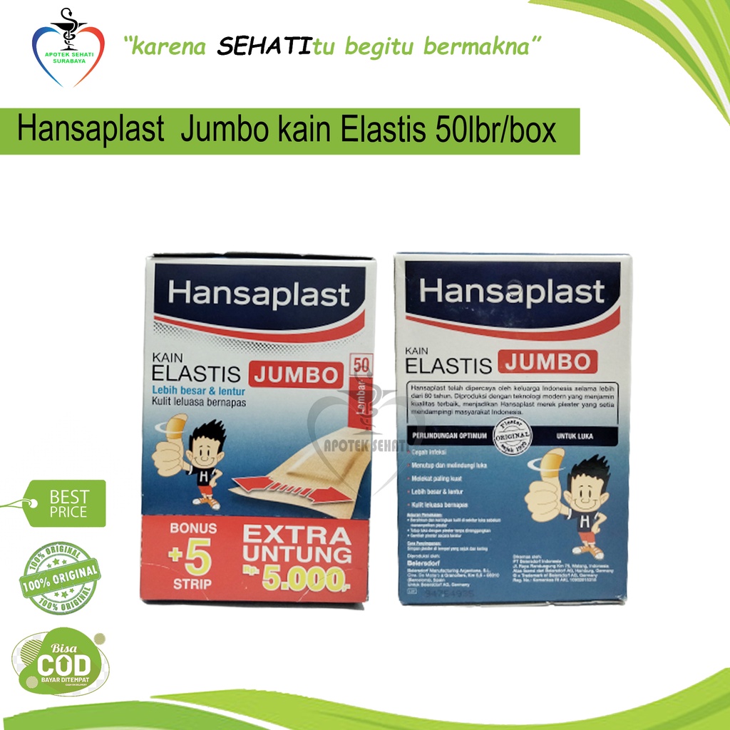 Hansaplast Plester Elastis Penutup Luka Hansaplas Box