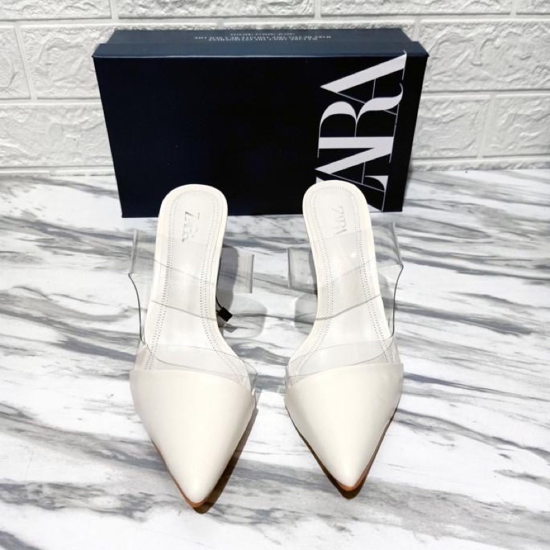 Zara Vinyl Mules Heels (Zr)