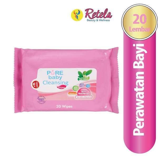 Purebaby Cln Wipe Teaolive / Tisu Basah Bayi / Tisu Basah Non Alkohol / Tisu Basah Anti Bakteri