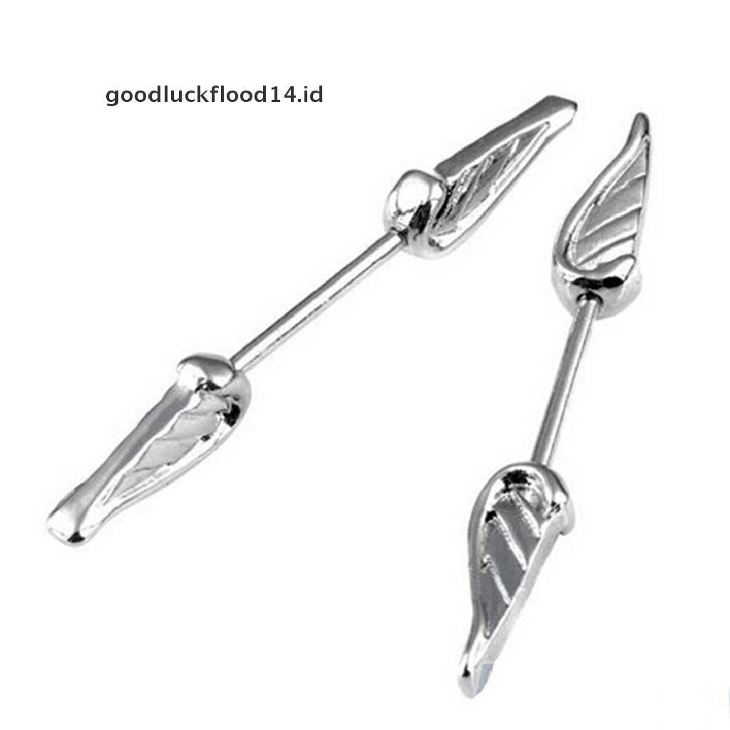 [OOID] New Sexy Angel Wings Feather Body Nipple Bar Barbell Piercing Ring 14G Jewelry ID