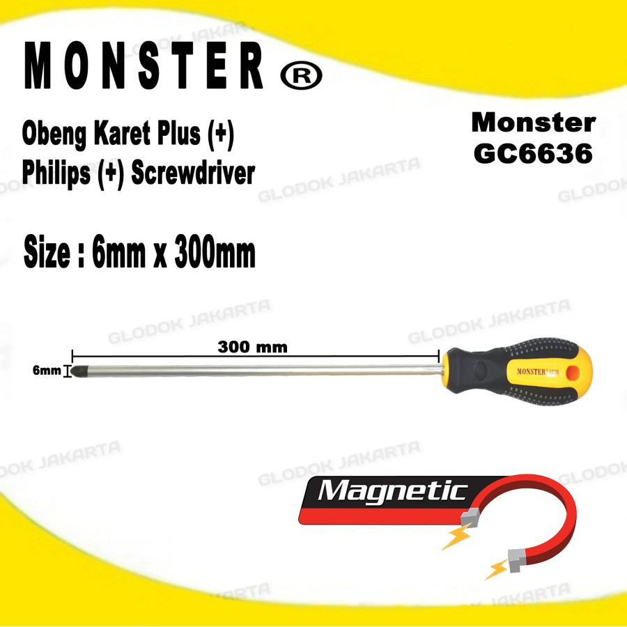 Obeng Plus 6x300mm MONSTER GC6636