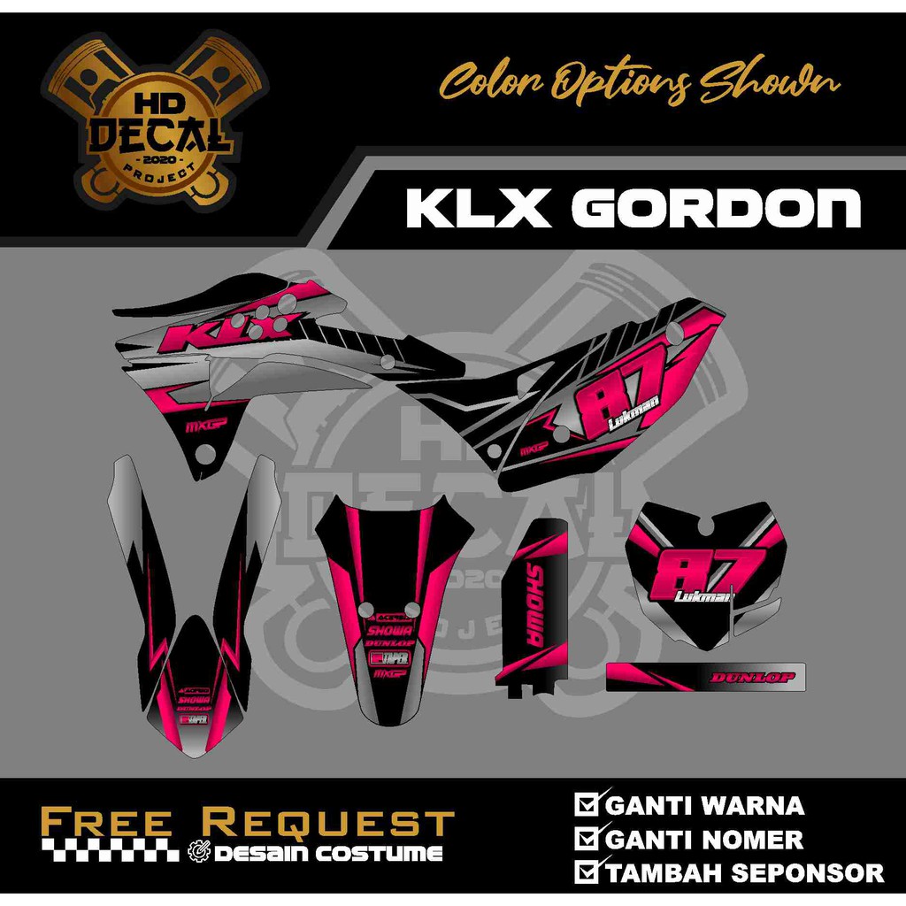 Decal KLX Gordon Decal klx bf /dtracker/klx150/gordon Full Body Design Custom