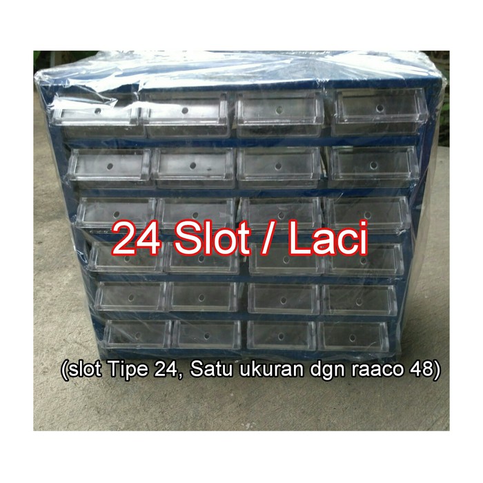 Rak Raaco 24 slot laci Rak tempat pernak pernik mur baut Rak Raaco 24 slot laci Rak tempat pernak pernik mur baut