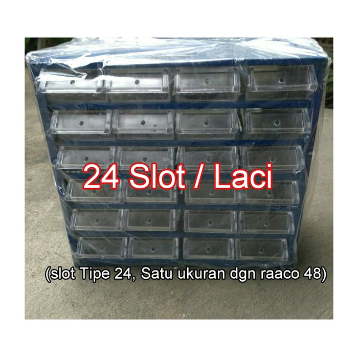  Rak  Raaco 24 slot laci  Rak  tempat pernak pernik mur baut 