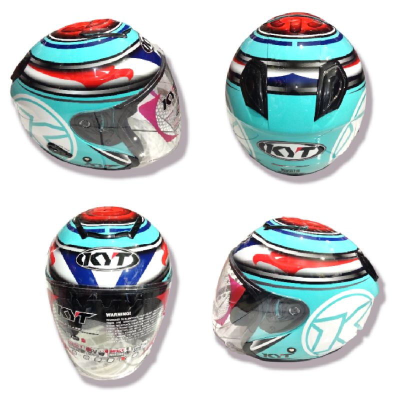 helm KYT Kyoto Aquamarine blue hallfface