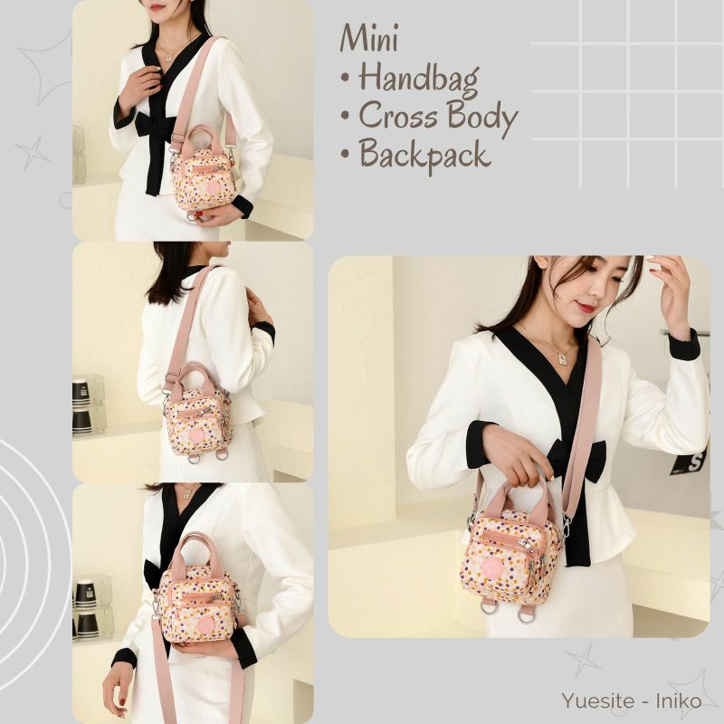 YUESITE INIKO HANDBAG MULTIFUNGSI TENTENG TAS SELEMPANG WANITA RANSEL MINI SMALL IMPORT CYUTEBAGS