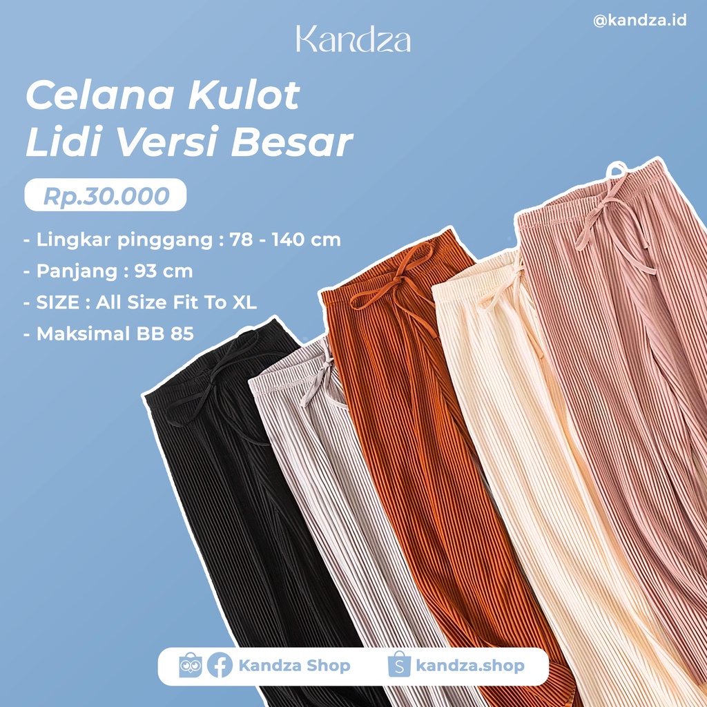 Celana Kulot Plisket Lidi Jumbo