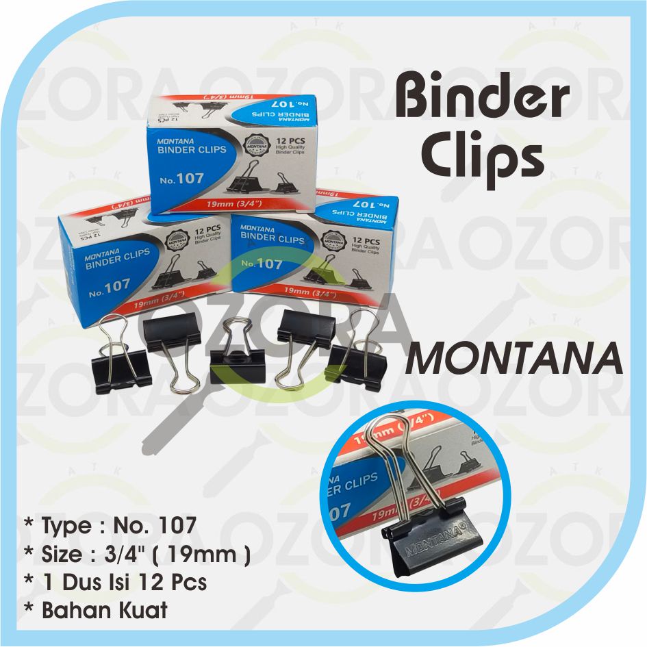 

Binder Clip Klip Penjepit Kertas Montana MT-BC107