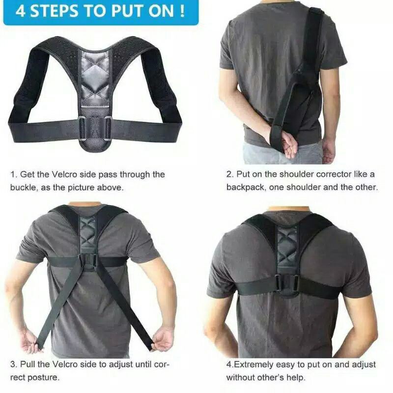 Peneggak punggung tulang belakang Adjustable Medical Men/women Back Posture Corrector