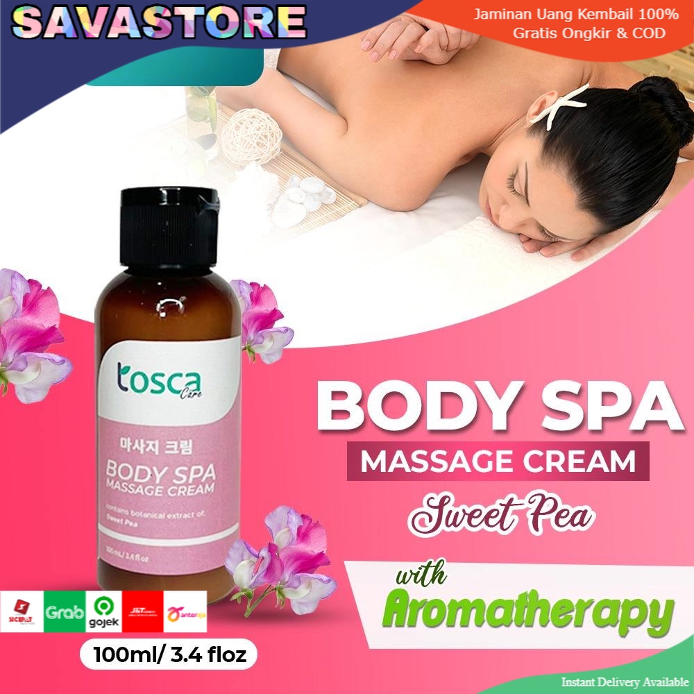 BODY SPA MASSAGE CREAM TOSCA WITH AROMATHERAPHY KRIM RELAKSASI TUBUH