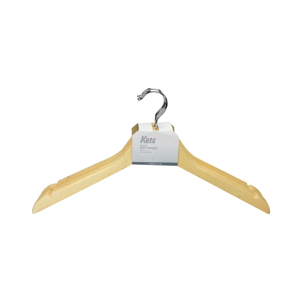 ACE Kris Set Hanger Kayu Flat Style 5 Pcs - Kayu SKU 10143085