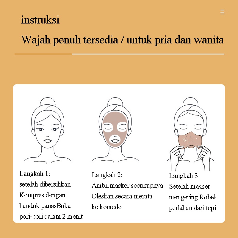 masker komedo 80g penghilang komed pencabut komedo  Pembersihan Wajah / Penghapusan Komedo / Penghapusan Jerawat / Pengecilan Pori-pori pembersih komedo