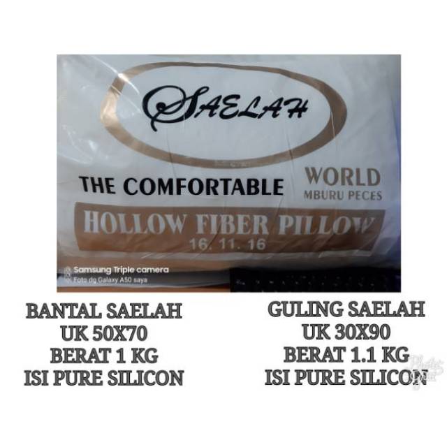 [WG] Bantal guling hotel Saelah warna putih