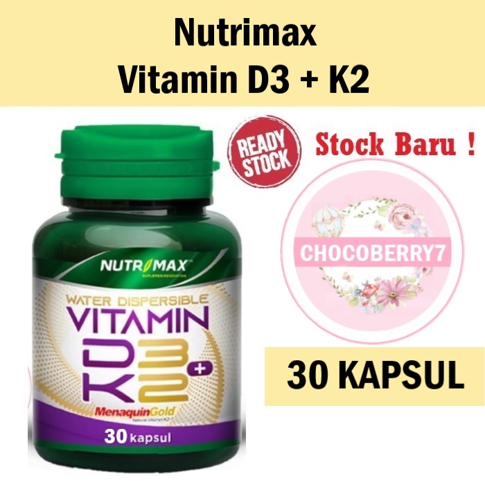 Nutrimax VITAMIN D3 + K2 30 / 60 Kapsul Menjaga Kesehatan Immune Tubuh