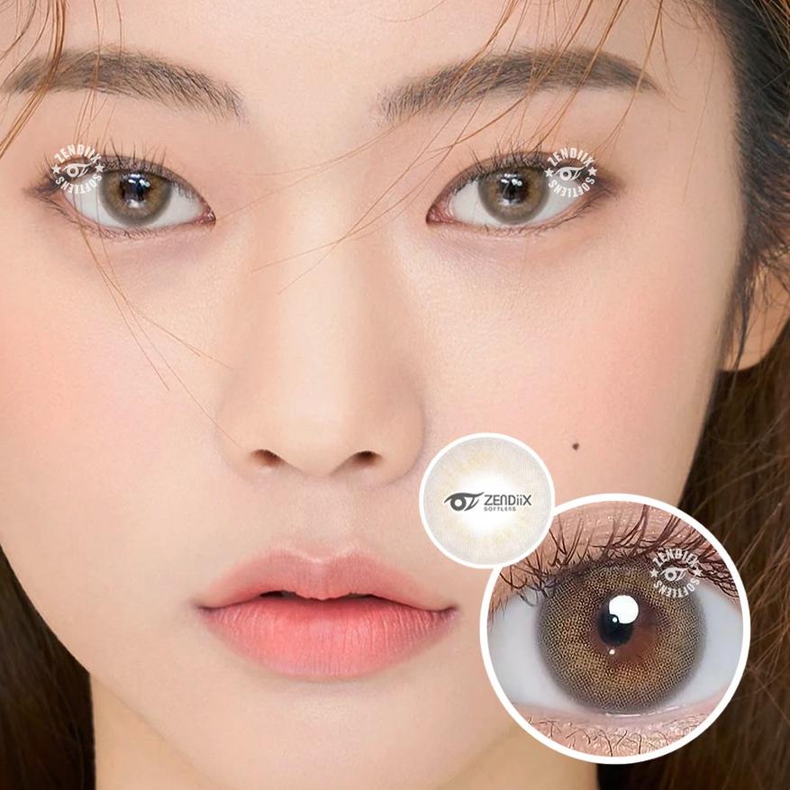 Best - Softlens I-DOL DESIRE Warna AMBER GREY Normal Minus