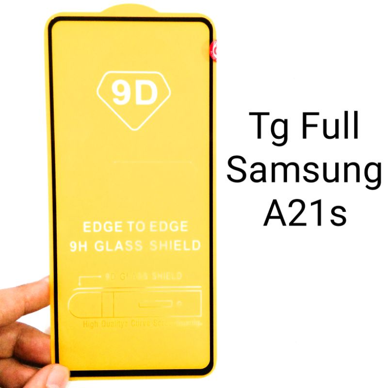 CIE Tempered Glass Full Kaca Samsung A21s  Anti Gores Pinggiran Hitam
