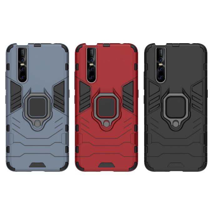 Case Vivo V15 V15 Pro Hard Case Cover Casing Iron Ring Armor Hardcase Lengkap
