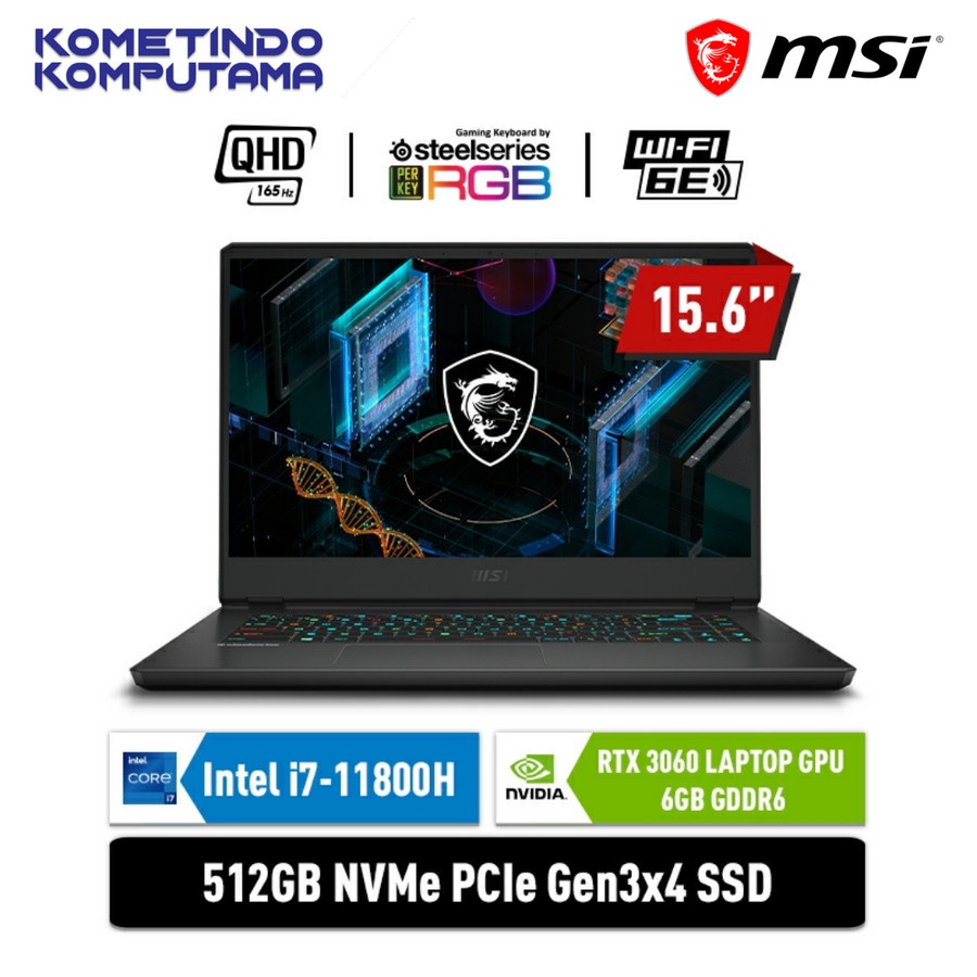 LAPTOP MSI GP66 Leopard 11UE-479ID i7 11800H 16GB 512GB RTX3060 6GB 15.6&quot; QHD