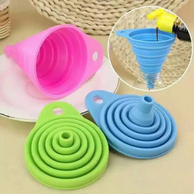 Corong air silicone flexible lipat portable silikon