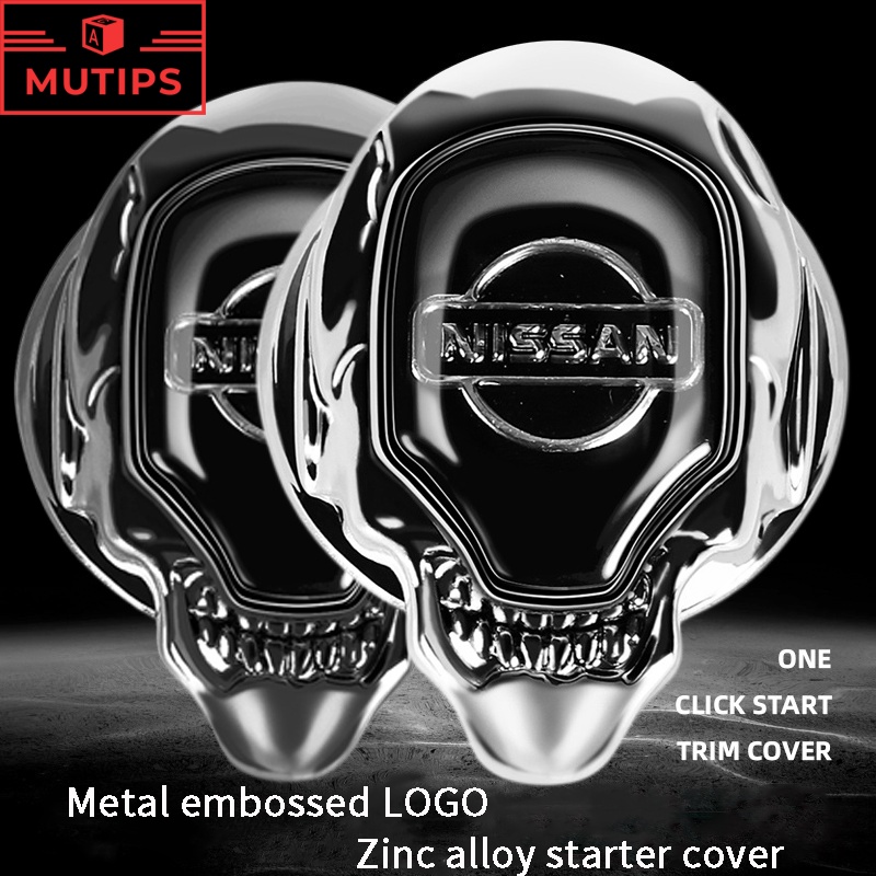 NISSAN Cover Pelindung Tombol Start Stop Mesin Mobil Bahan Zinc alloy Untuk Gtr Livina Serena Xtrail Juke Skyline Terrano t31 t30 March
