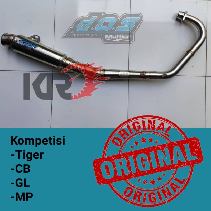 Knalpot DOS CB GL MP Tiger Semi Kompetisi Original DOS Yogyakarta