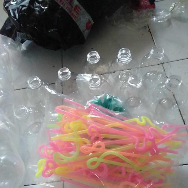 Sedotan Ulir Funky Straw 1 Bungkus Isi 50 Pcs Mix 4 Warna Surabaya