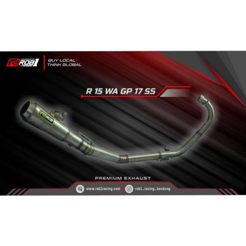 ROB1 KNALPOT  R15 VVA GP17 STAINLESS