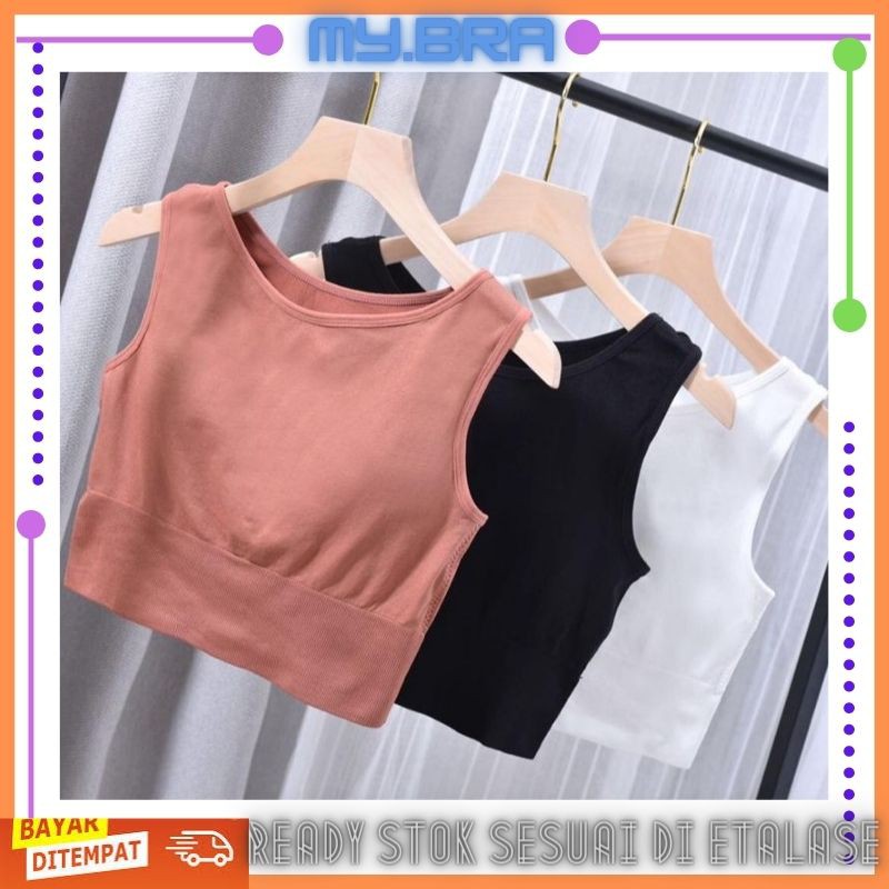 My Bra (Bra-021) Bra Sport Yoga Olahraga Pakaian Wanita Tank Top Model Crop Fashion