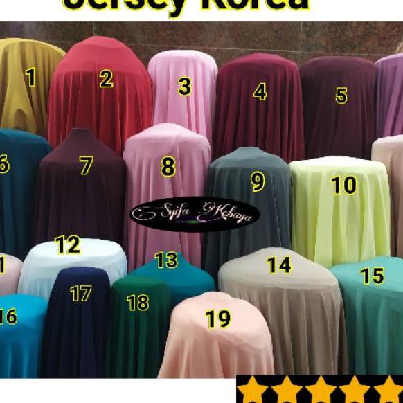 ➧ Kain jersey. Kain jersey korea. Kain jersey meteran. Bahan spandek. Kain jersey spandex - premium