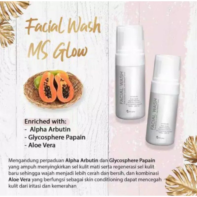 Facial Wash Sabun Cuci Muka Ms Glow Shopee Indonesia