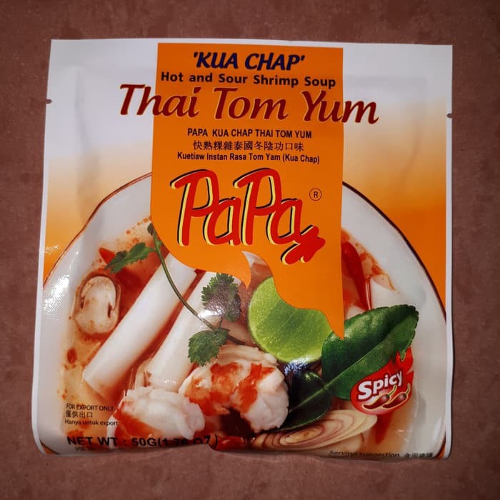 Papa KuaChap Kua Chap KuaCap Thai Tom Yum Instant 50gr Tomyam