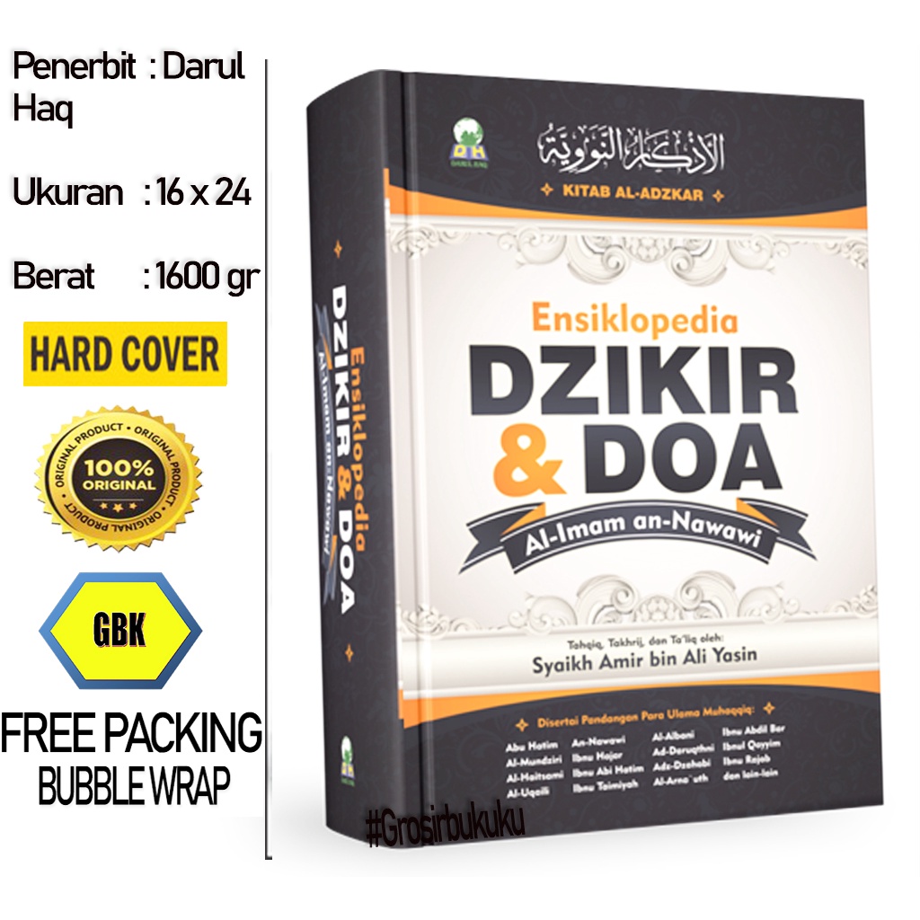 Buku Ensiklopedia Dzikir &amp; Do’a | Kitab Al-Adzkar Imam Nawawi - Darul Haq