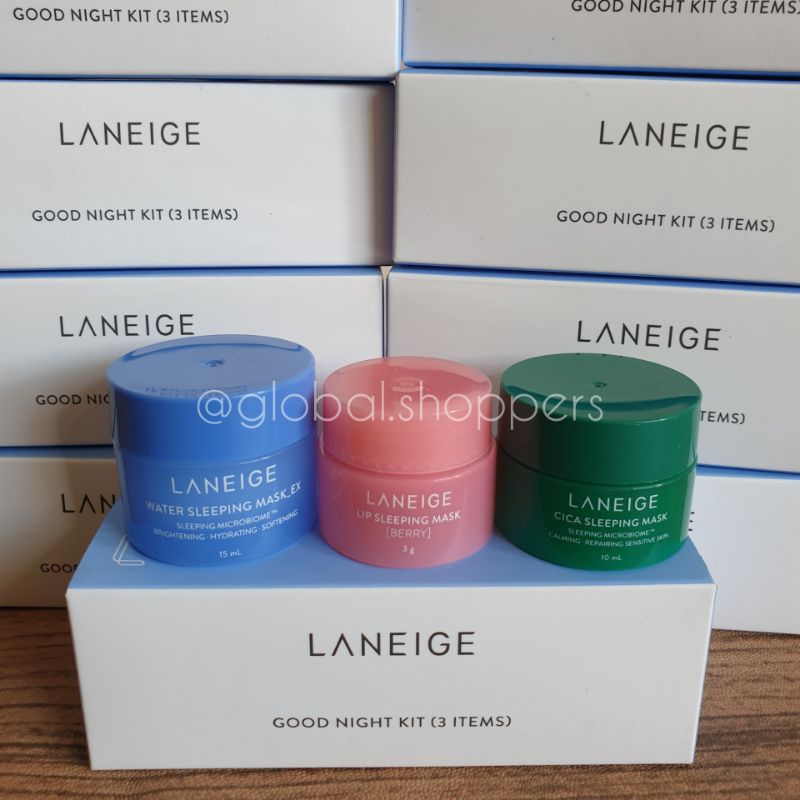 Jual LANEIGE Lip Sleeping Mask Travel Set ORIGINAL Cica Water Sleeping