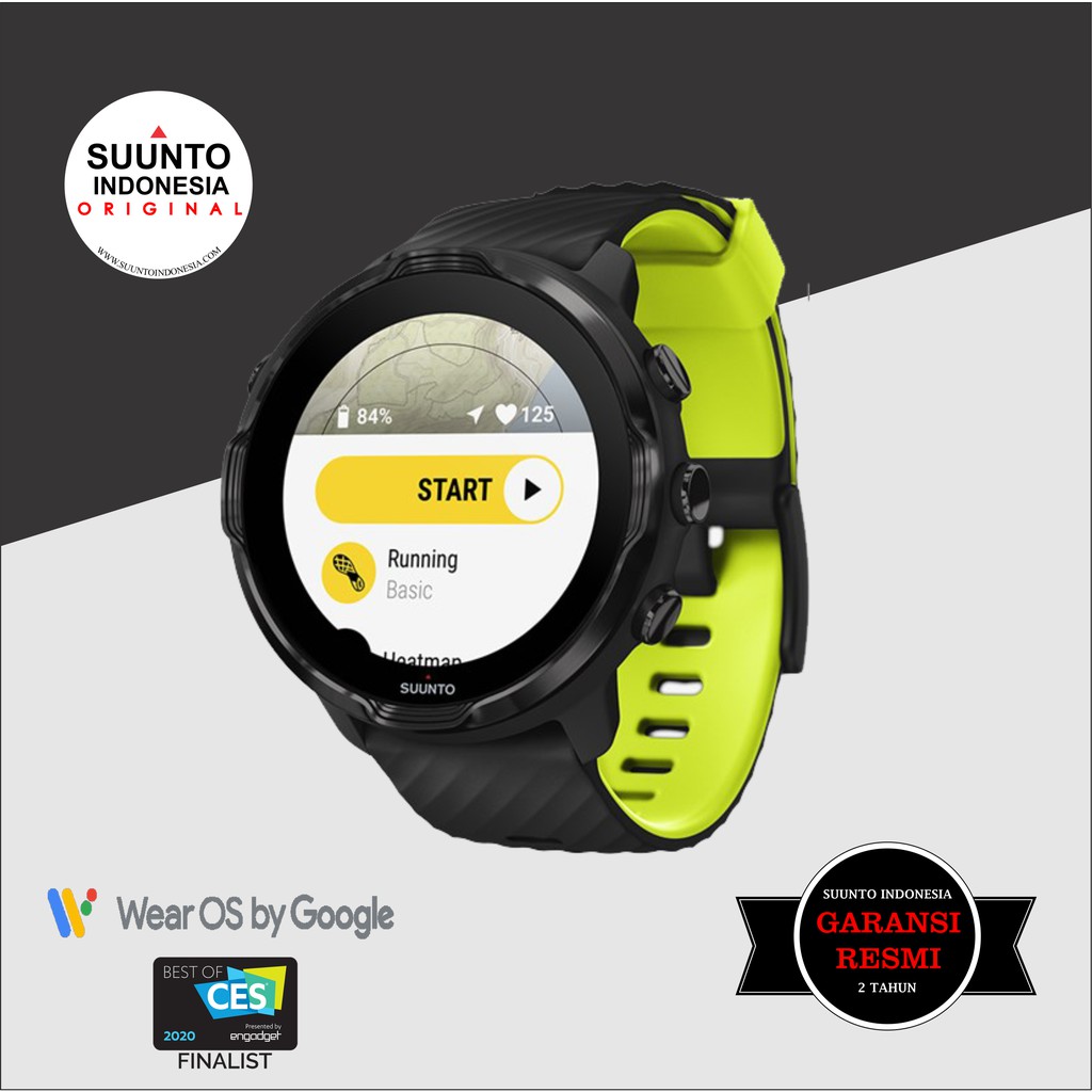 SUUNTO 7 BLACK LIME ORIGINAL GARANSI RESMI ( SMART WATCH)