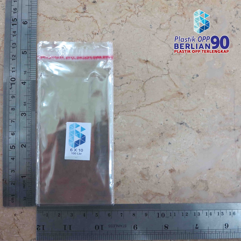 6x10 cm Plastik Opp Seal / Plastik Opp Lem Tebal 20 Micron