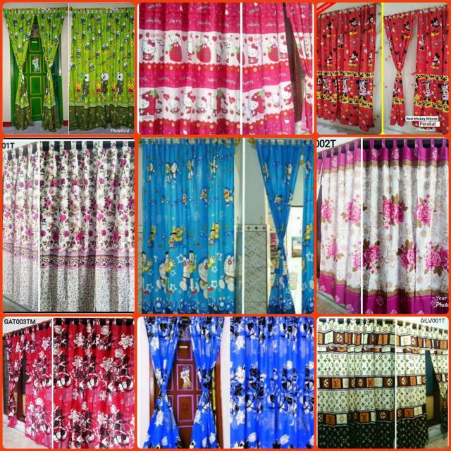 Hordeng pintu / gorden pintu karakter / hordeng pintu bunga