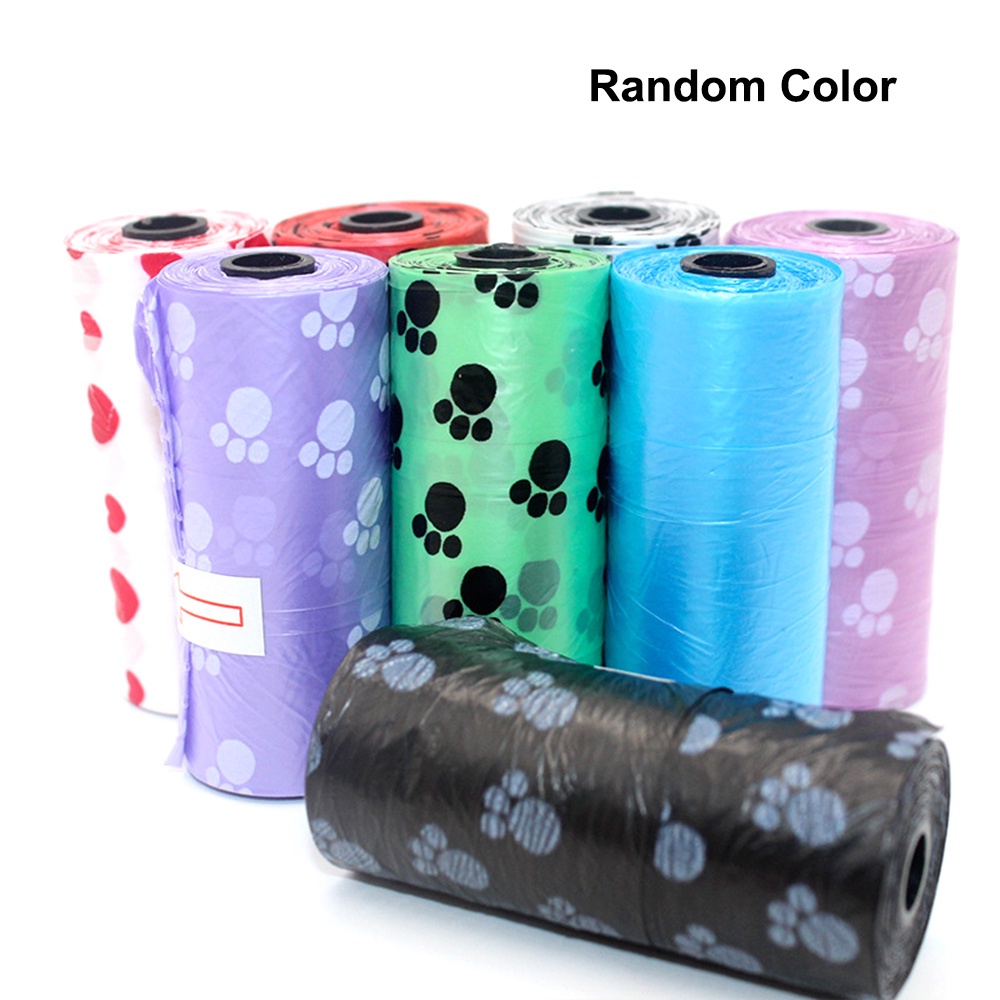 POOP BAG ISI 15 PER ROLL ORGANIK KANTONG SAMPAH / KANTONG TAIK ANJING KUCING PLASTIK PET WASTE BAG