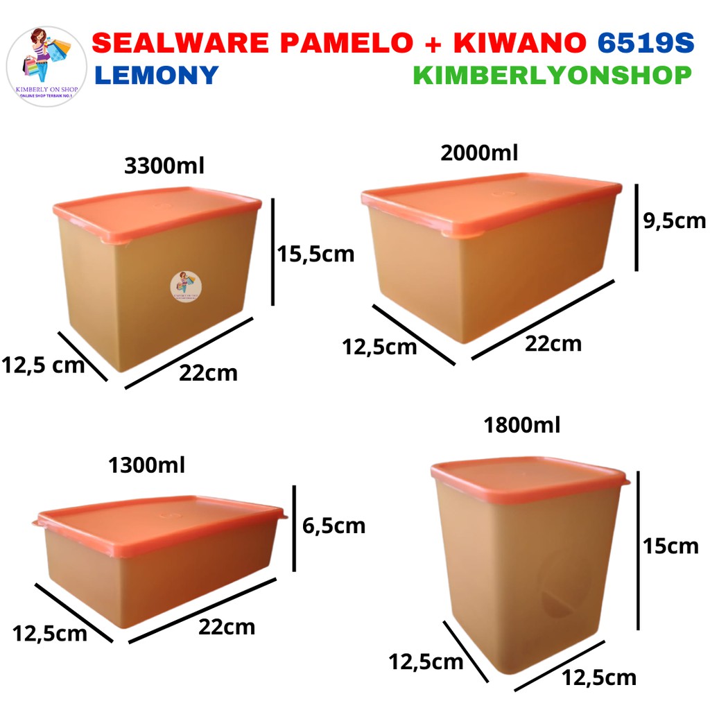 Kimberlyonshop Toples Sealware Pamelo + Kiwano 7 Set 6519 S Lemony