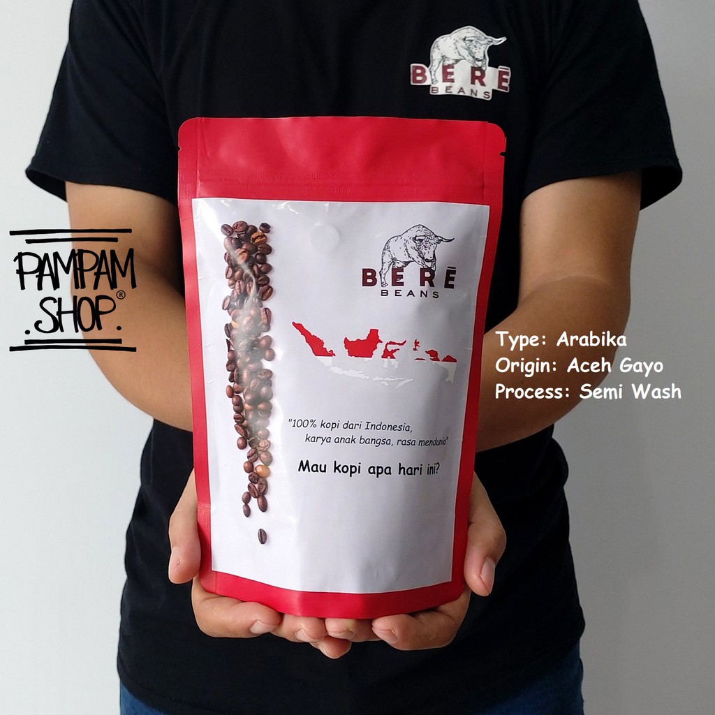 Kopi Arabika Aceh Gayo Indonesia 250 GRAM Biji Bubuk Coffee Beans Giling Arabica Coffe Cofe Bean